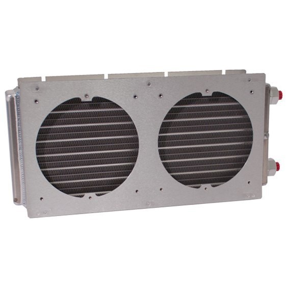 ES0714G23 - ES Series with fan plate for 2 fans, heat exchanger